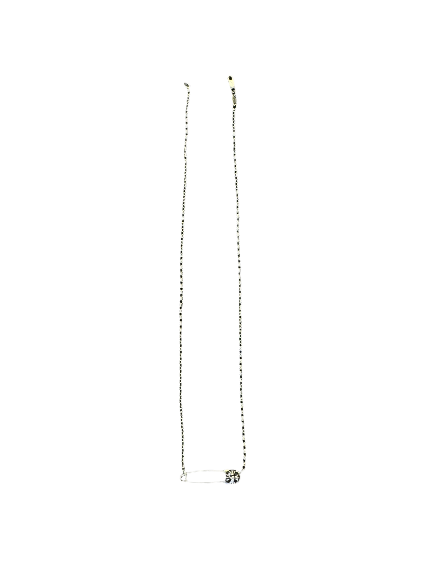 CHROME HEARTS 18 IN SAFETY PIN NECKLACE