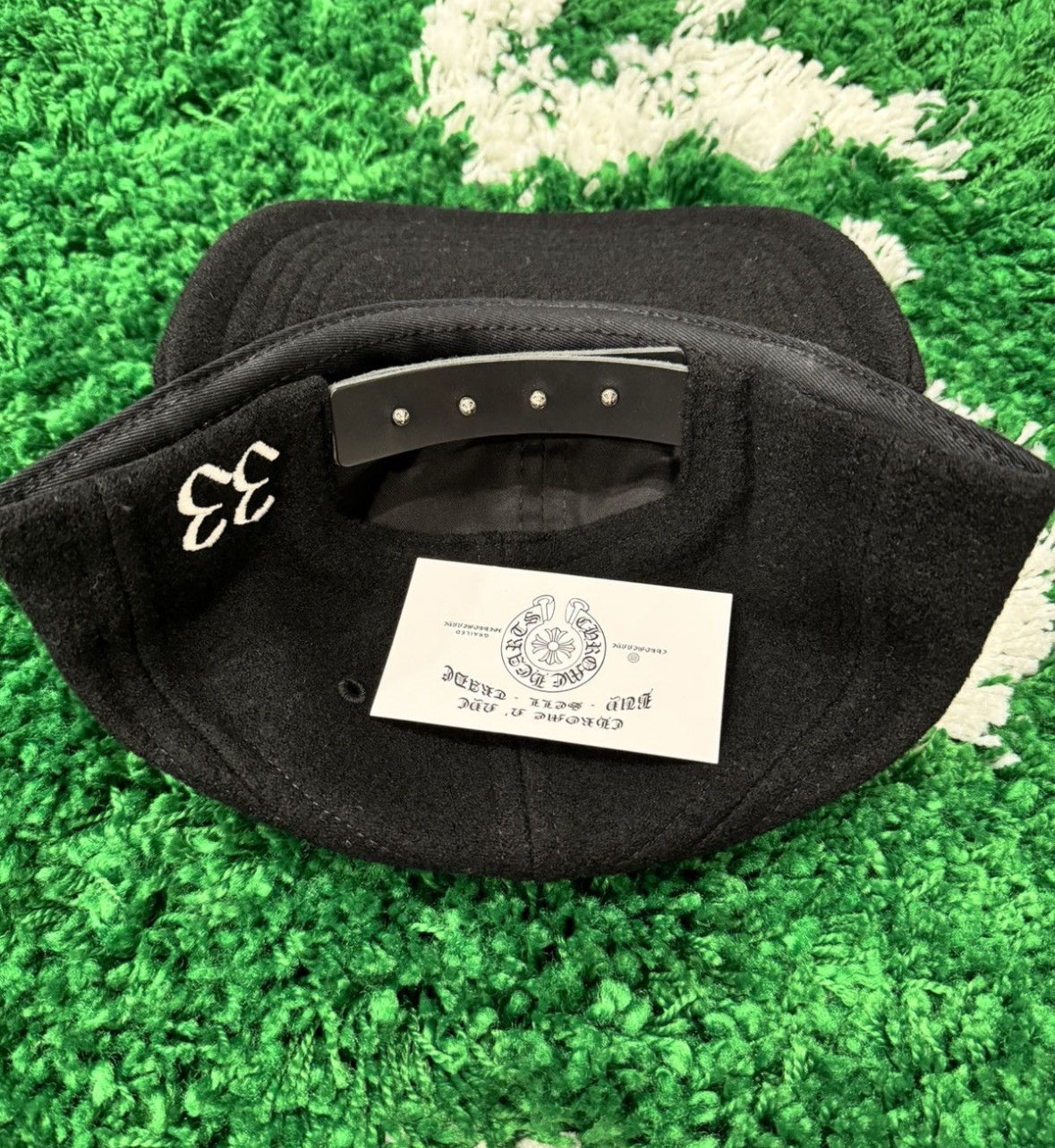 CHROME HEARTS LEATHER CH PATCH WOOL CAP