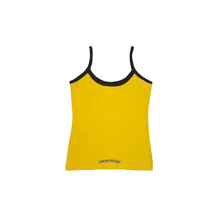 CHROME HEARTS WOMENS CROP TANK SHIRT (YELLOW)