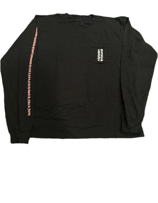 (USED) CHROME HEARTS EYE CHART LONG SLEEVE SHIRT