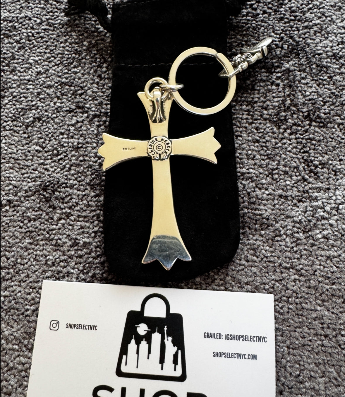 CHROME HEARTS CROSS-DAGGER KEYCHAIN / BAG CHARM
