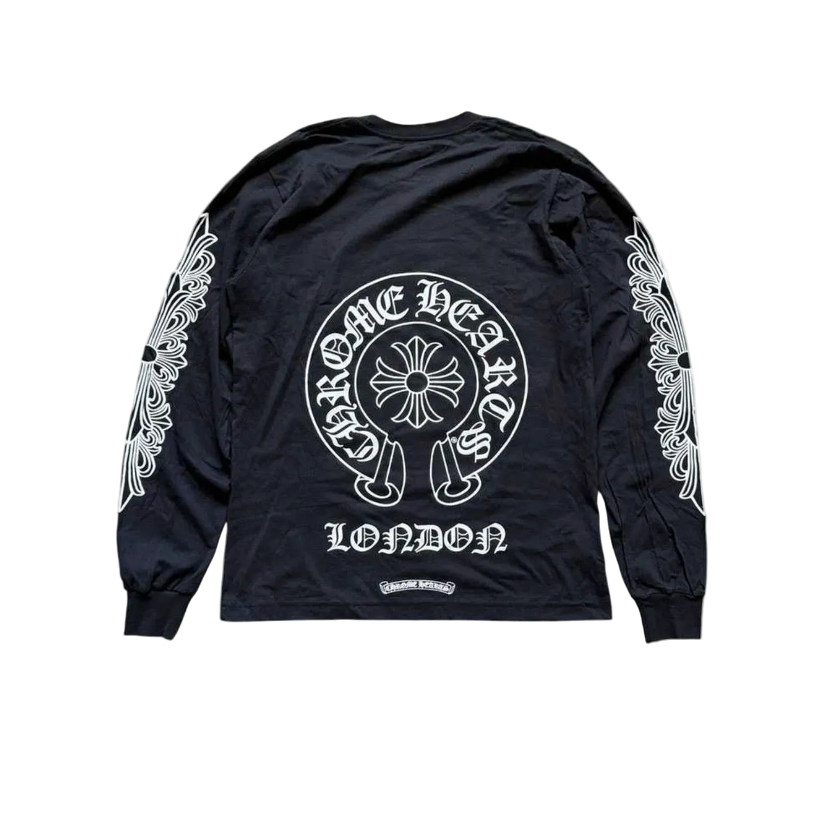 CHROME HEARTS LONDON FLORAL HORSESHOE LONG SLEEVE (BLACK)