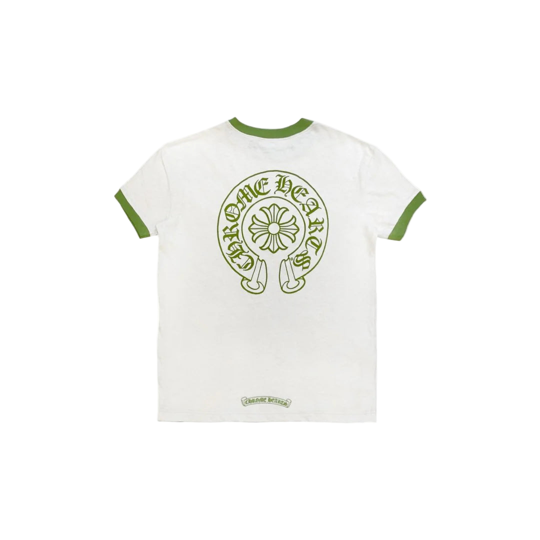 CHROME HEARTS WOMENS CROP TEE (MATCHA/WHITE)