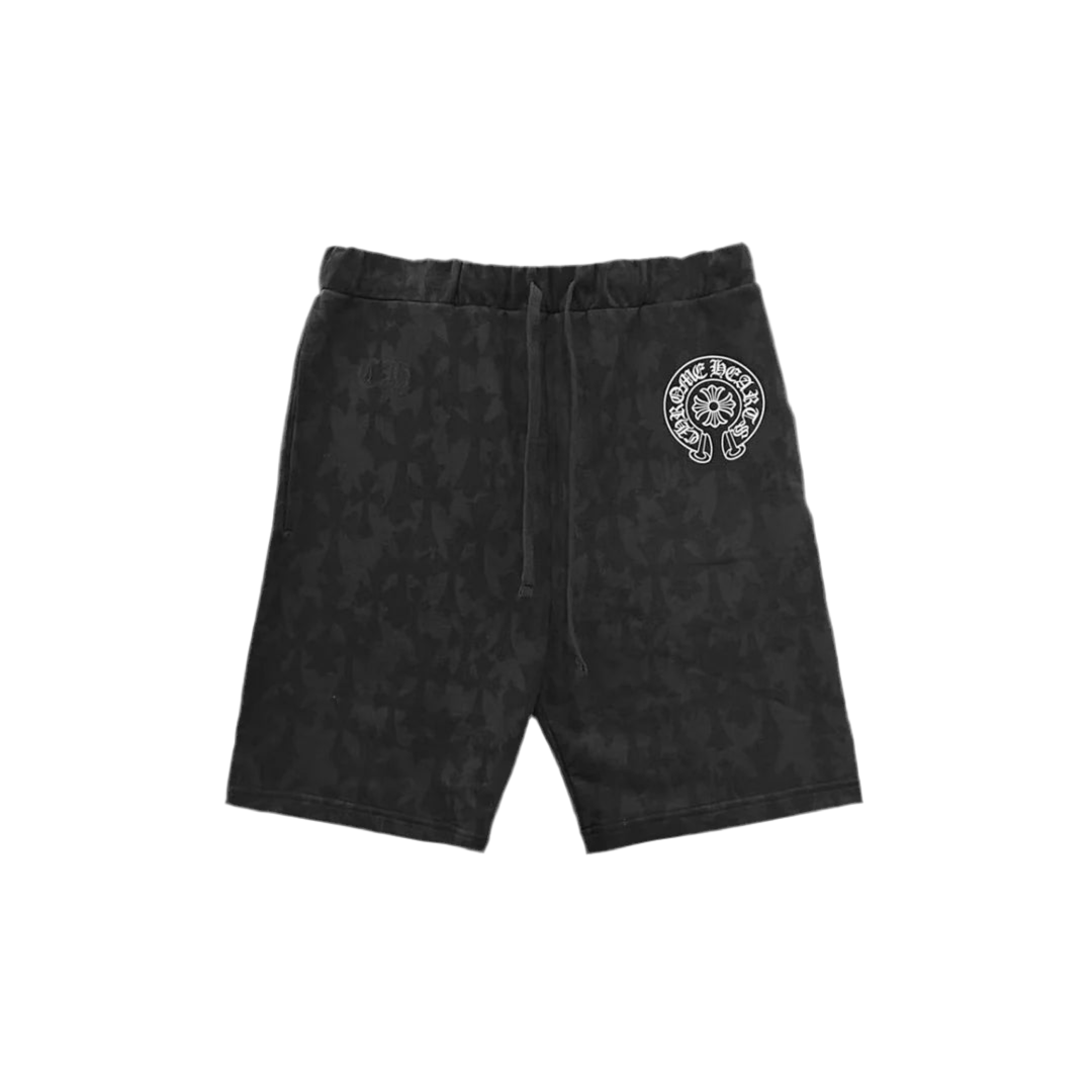 CHROME HEARTS TONAL MONOGRAM CEMETERY SHORTS
