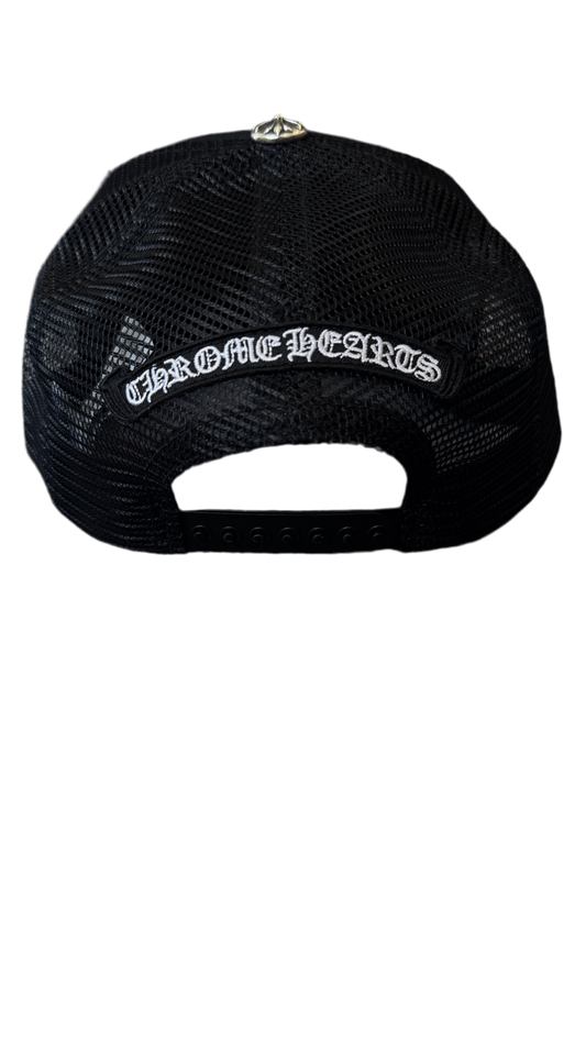 CHROME HEARTS CEMETERY TRUCKER HAT (BLACK/CAMO)