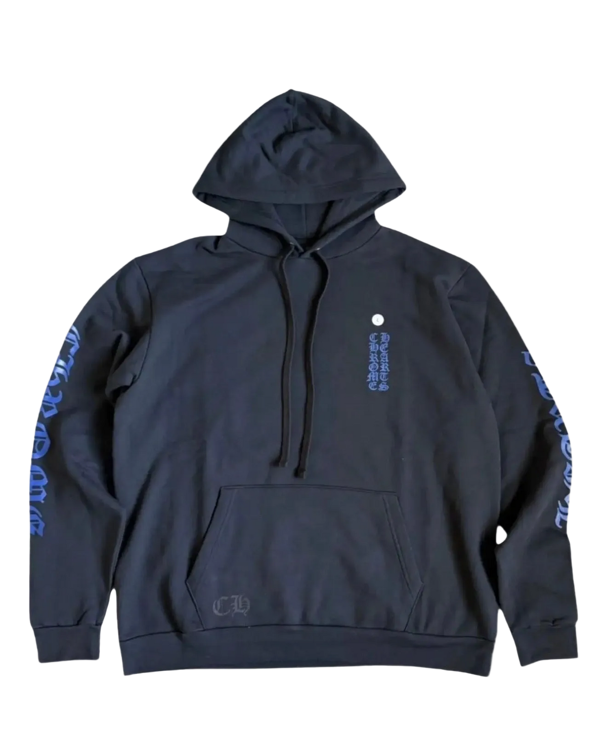 CHROME HEARTS BLUE VERTICAL LOGO HOODIE