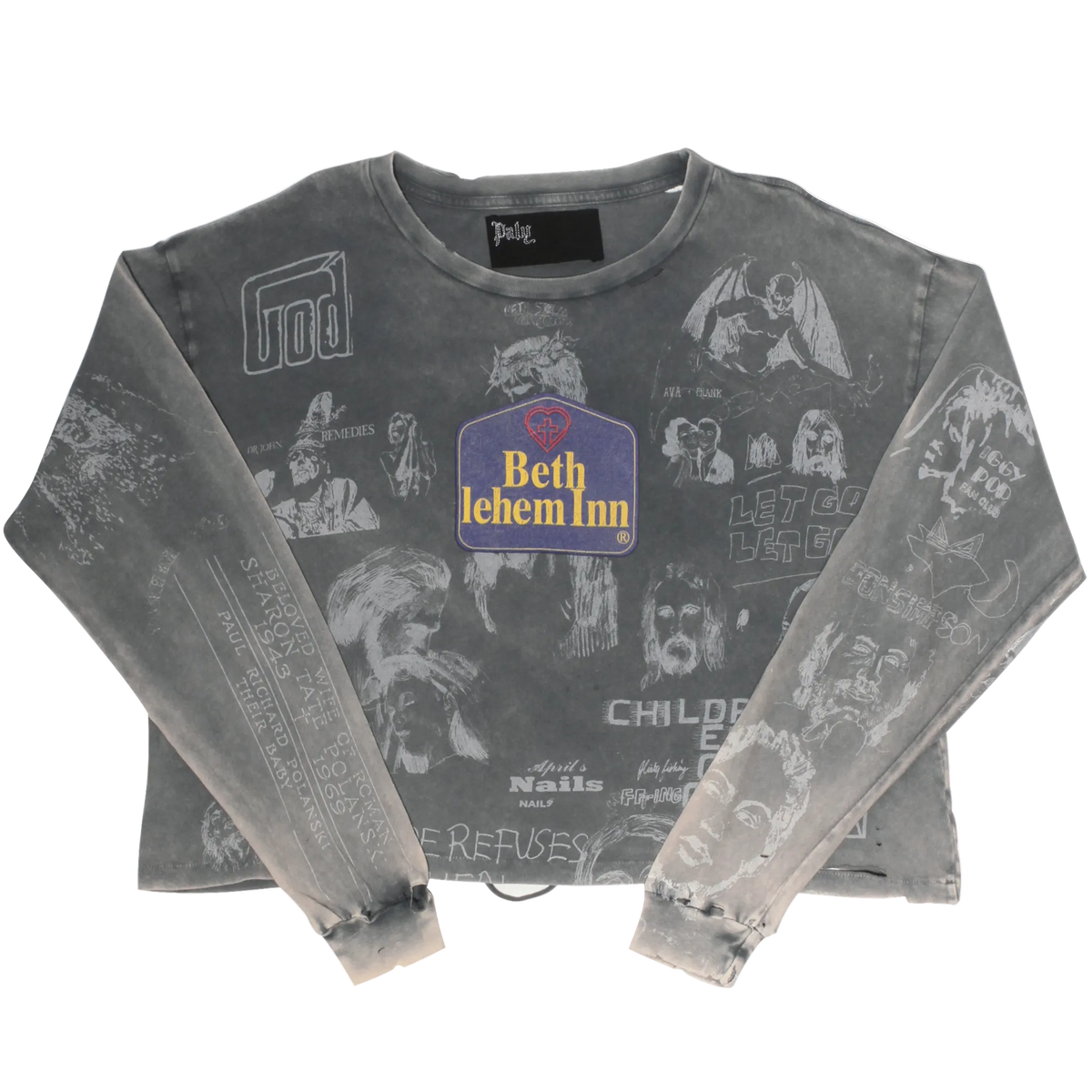 PALY HOLLYWOOD BETHLEHEM INN VINTAGE LONG SLEEVE T-SHIRT