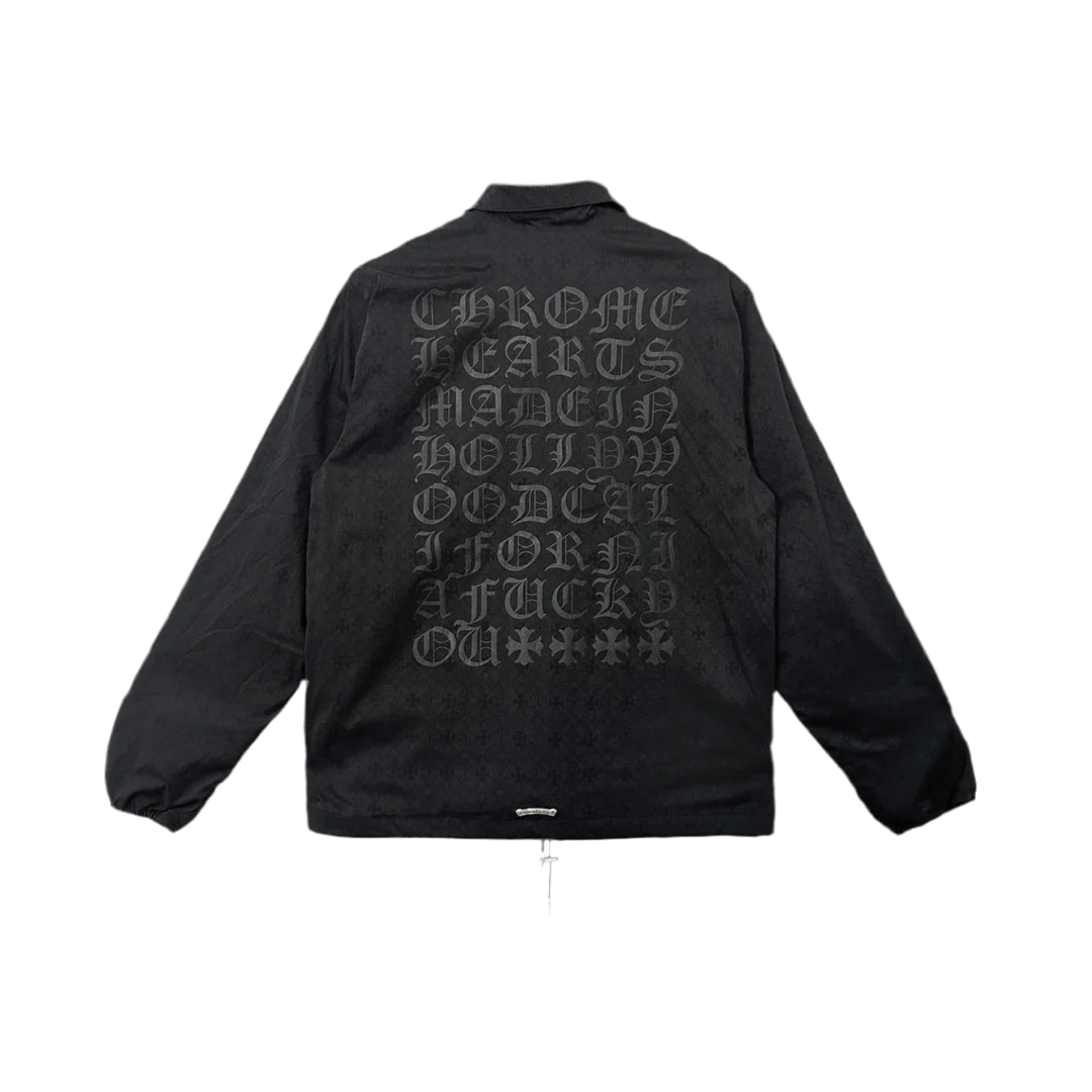 CHROME HEARTS NYLON MONOGRAM EYECHART BOMBER JACKET