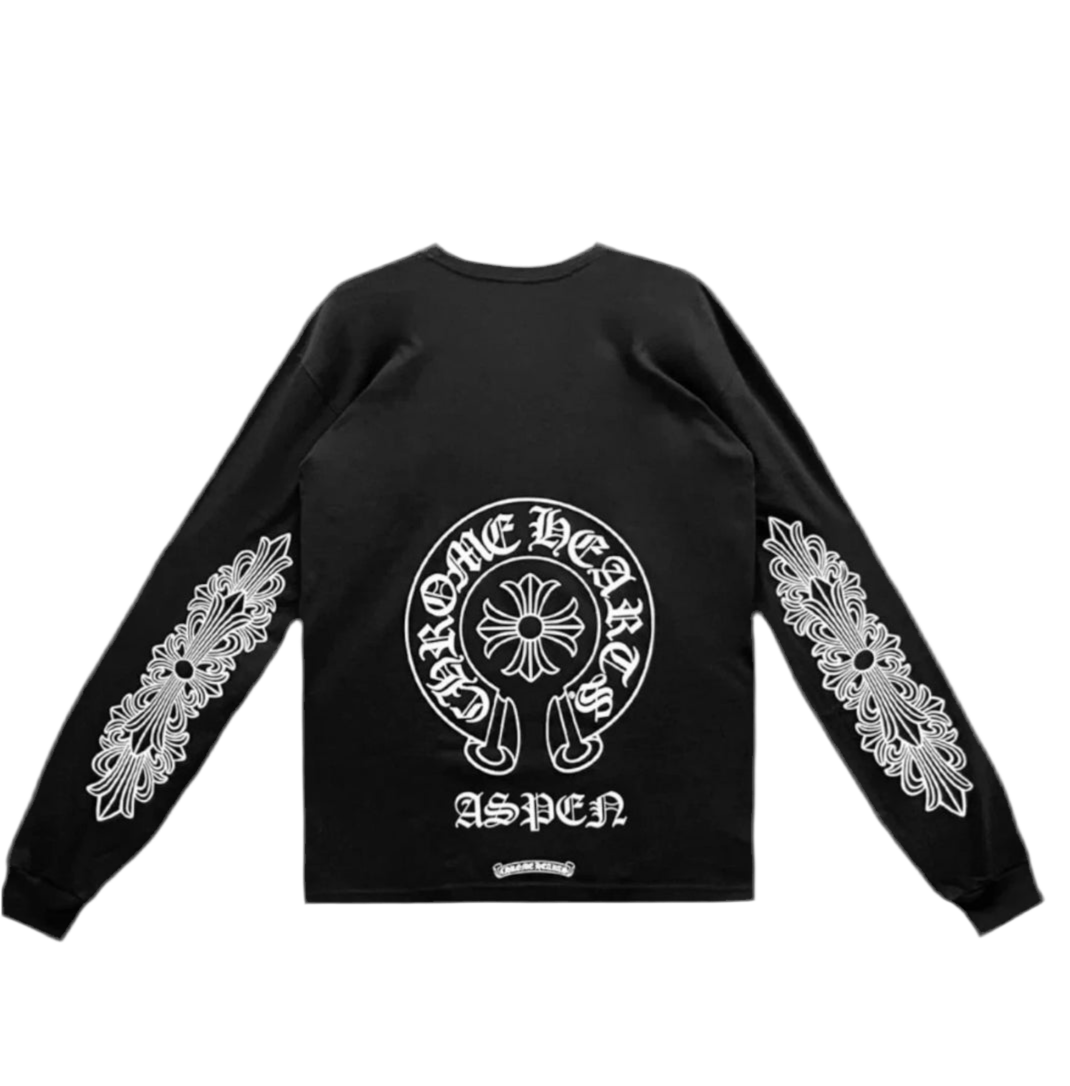 CHROME HEARTS ASPEN FLORAL HORSESHOE LONGSLEEVE T-SHIRT