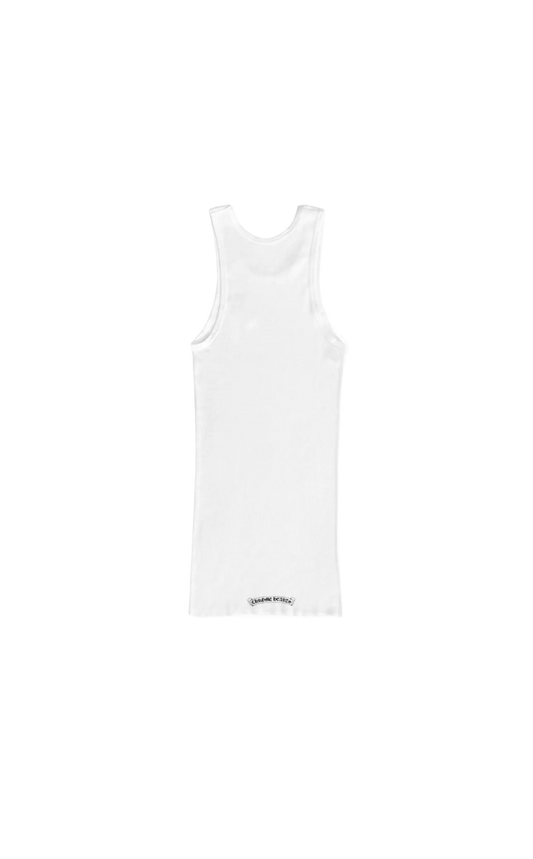 CHROME HEARTS CRYSTAL FLEUR PATCH TANK TOP (WHITE)