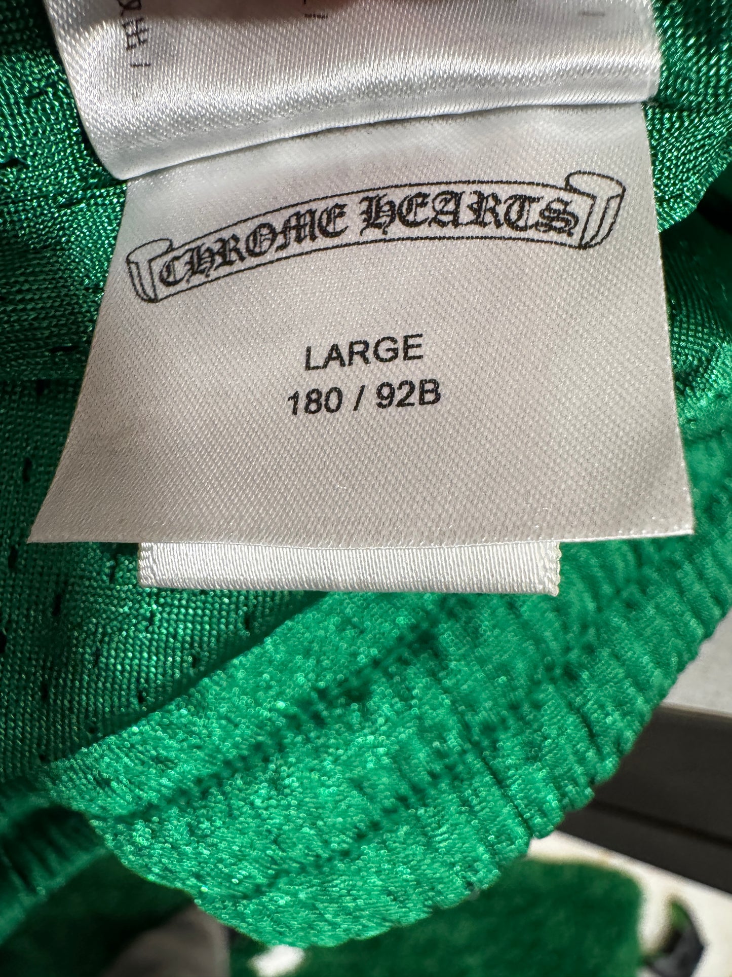 (U) CHROME HEARTS GREEN MESH SWEATPANTS