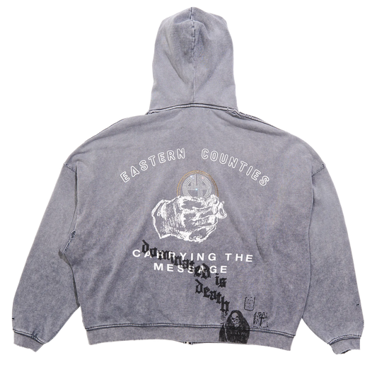 PALY HOLLYWOOD CARRYING THE MESSAGE ZIP UP HOODIE (LIGHT)