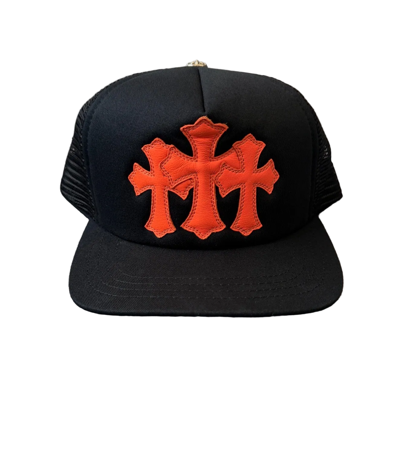 CHROME HEARTS ORANGE CROSS CEMETERY TRUCKER