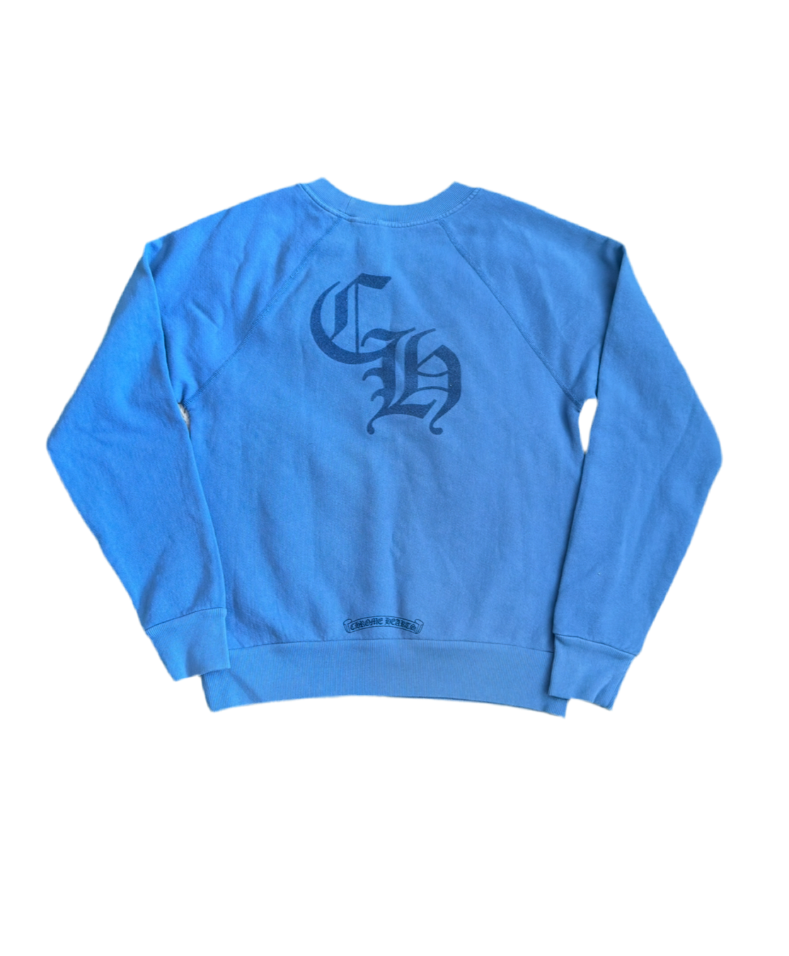 CHROME HEARTS ‘BLIND SPOT’ CEMETERY CREWNECK BLUE