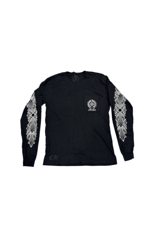 CHROME HEARTS NEW YORK FLORAL HORSESHOE LONGSLEEVE T-SHIRT