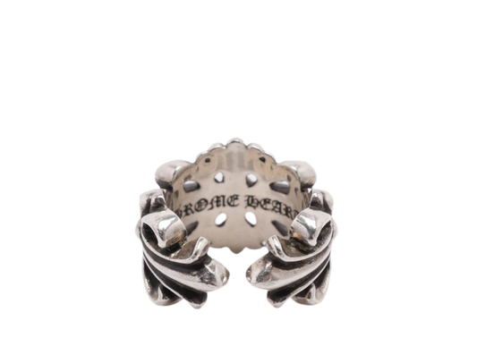 CHROME HEARTS DOUBLE FLORAL RING