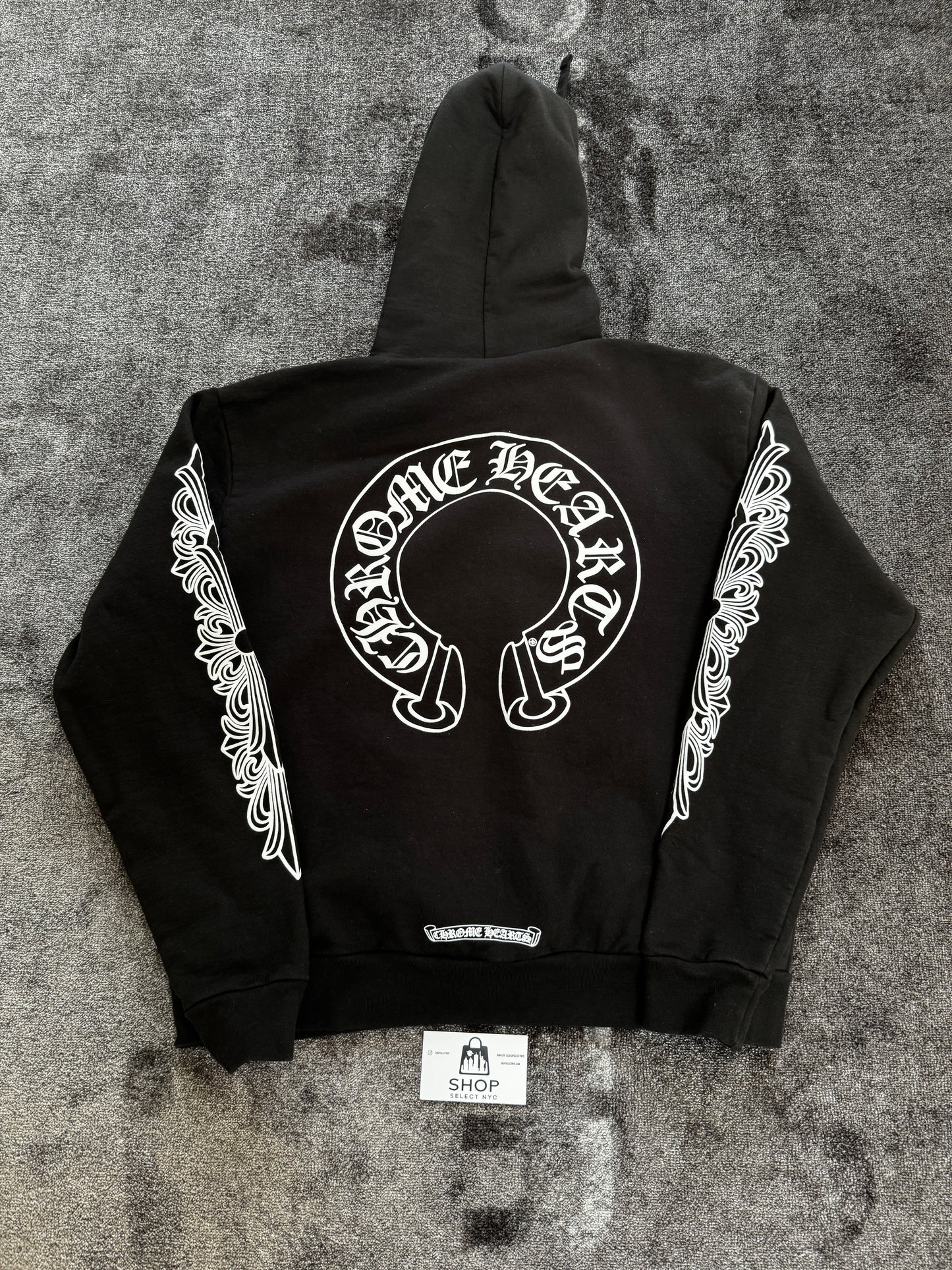 (U) CHROME HEARTS FLORAL HORSESHOE HOODIE