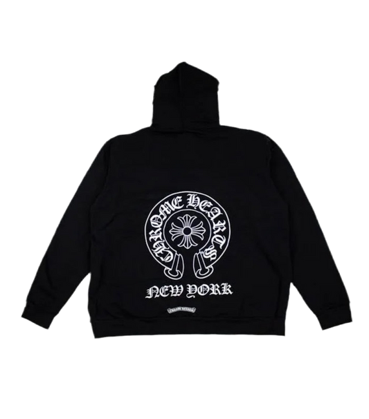 CHROME HEARTS NEW YORK HORSESHOE ZIP UP HOODIE