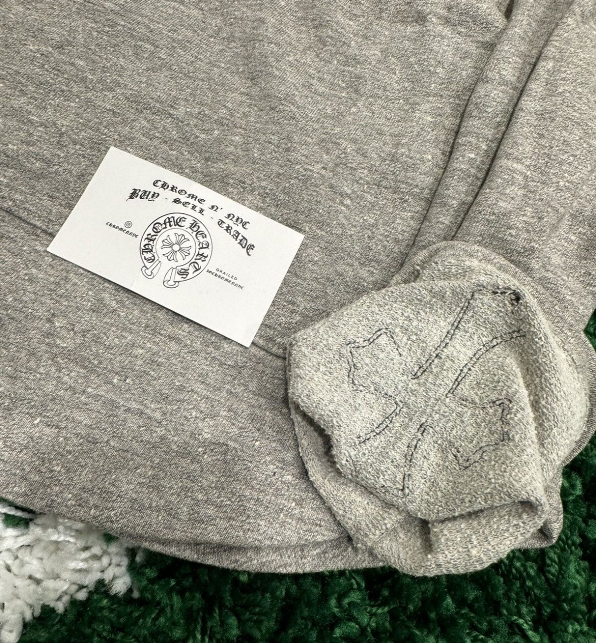(U) CHROME HEARTS CROSS PATCH QUARTER-ZIP