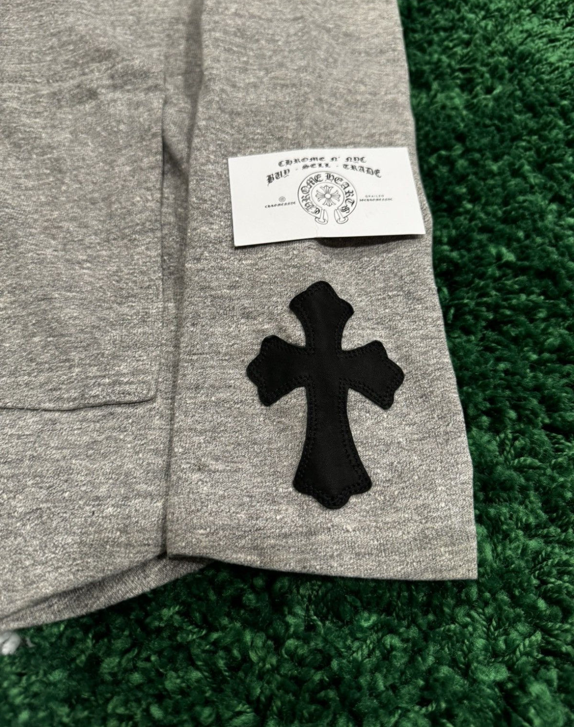 (U) CHROME HEARTS CROSS PATCH QUARTER-ZIP
