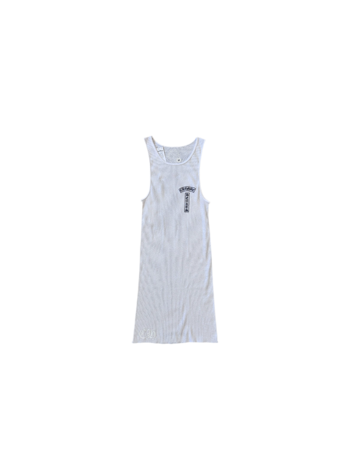 CHROME HEARTS LARGE CROSS T-BAR TANK TOP (WHT)
