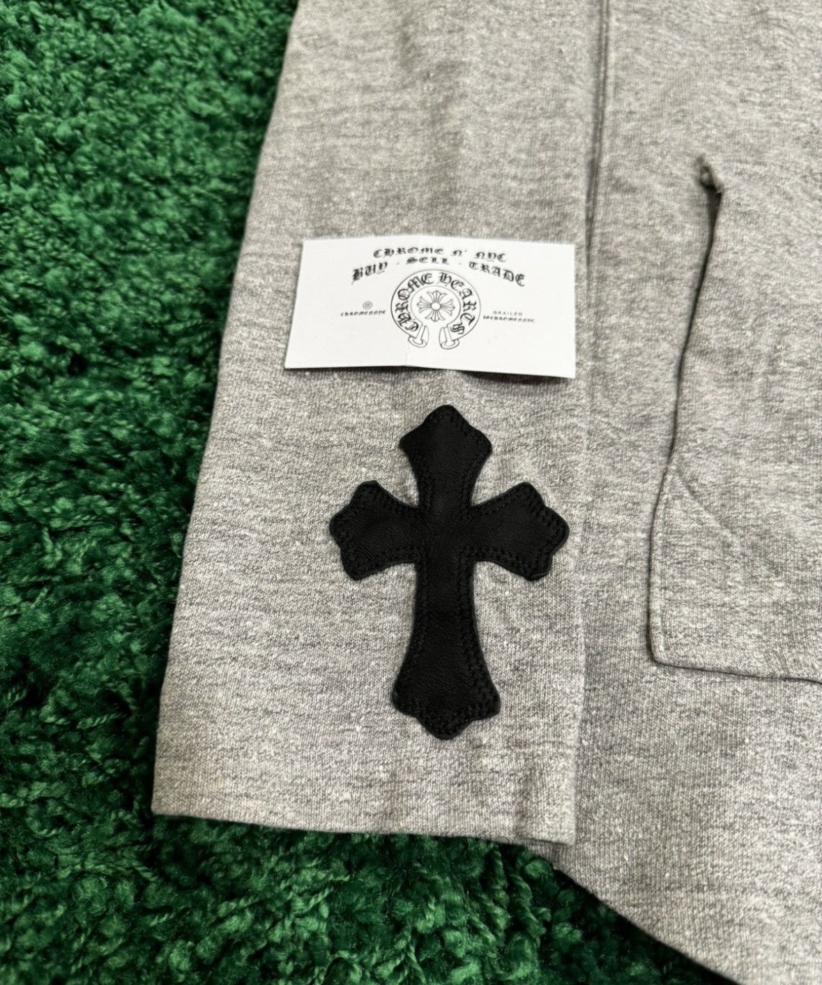 (U) CHROME HEARTS CROSS PATCH QUARTER-ZIP