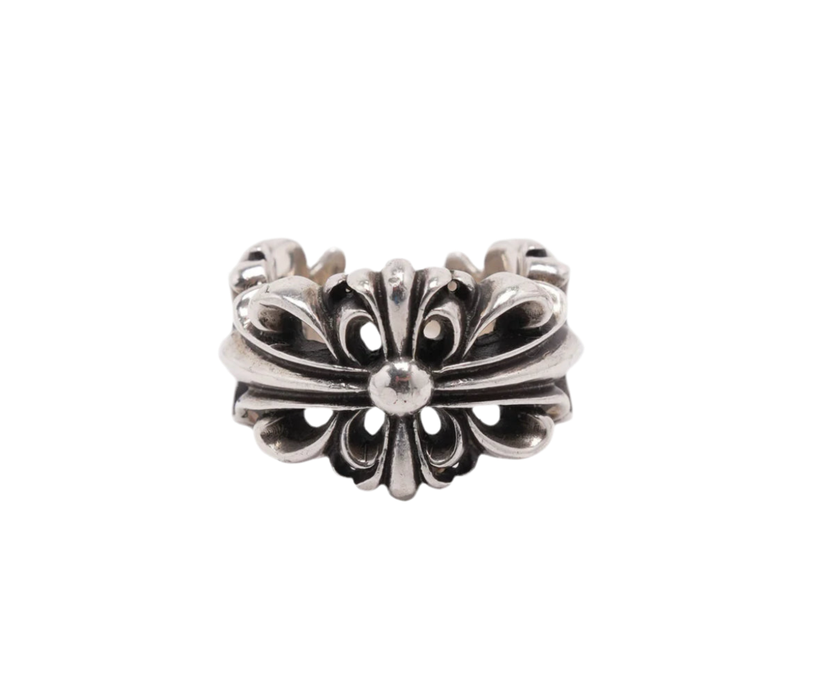 CHROME HEARTS DOUBLE FLORAL RING
