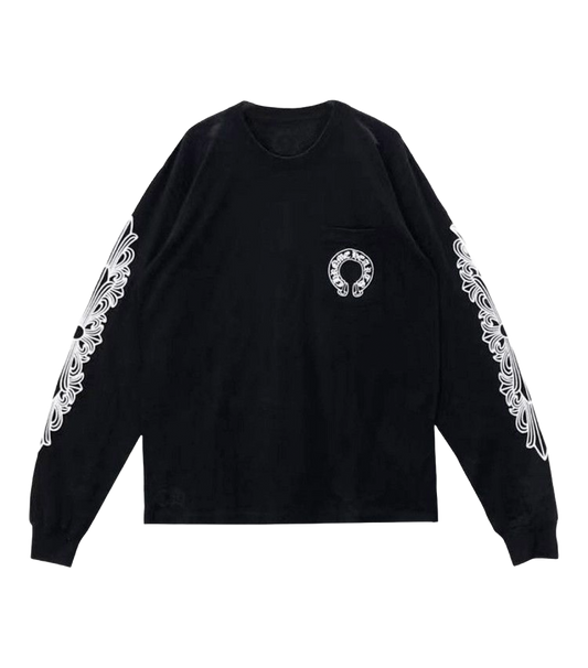 CHROME HEARTS LAS VEGAS FLORAL HORSESHOE LONGSLEEVE T-SHIRT