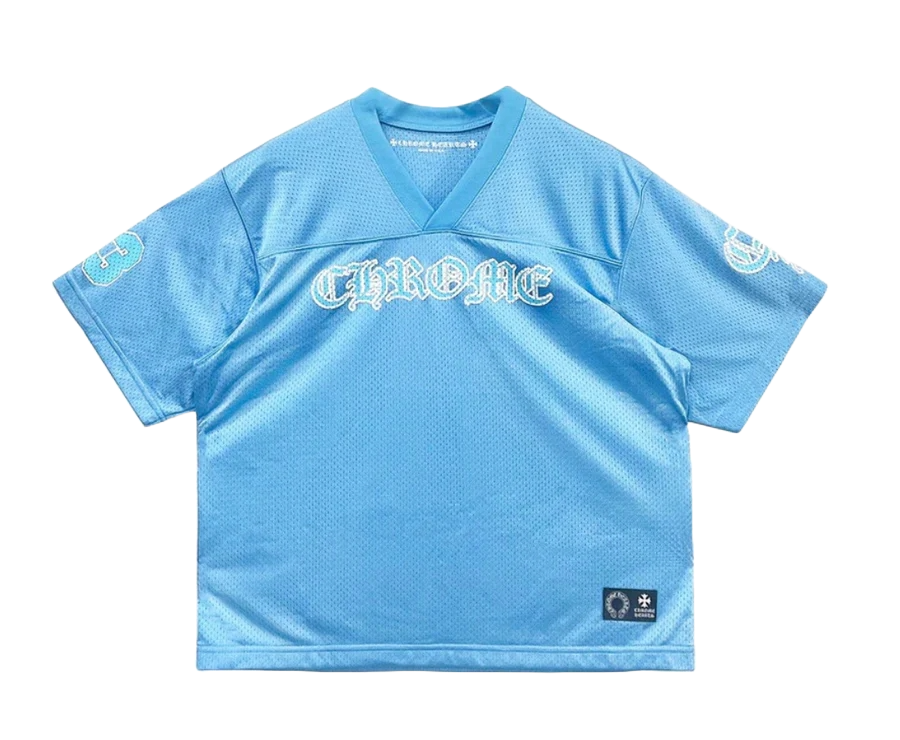 CHROME HEARTS BLUE MESH SHORT SLEEVE JERSEY