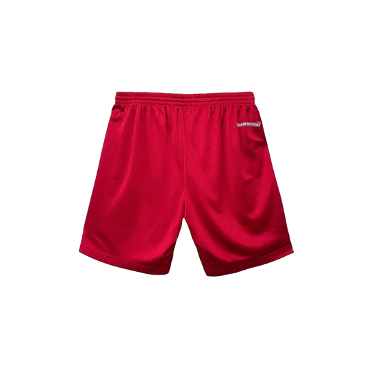 CHROME HEARTS RED MATTY BOY 'FORM' MESH SHORTS