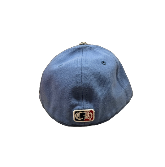 CHROME HEARTS VINE HEART FITTED CAP (BLUE/WHITE)