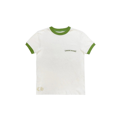 CHROME HEARTS WOMENS CROP TEE (MATCHA/WHITE)