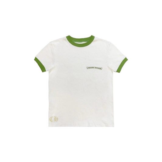 CHROME HEARTS WOMENS CROP TEE (MATCHA/WHITE)