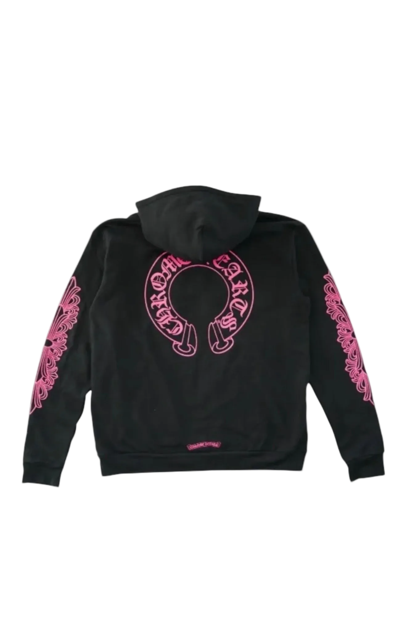 CHROME HEARTS HYPER PINK FLORAL HORSESHOE ZIP UP