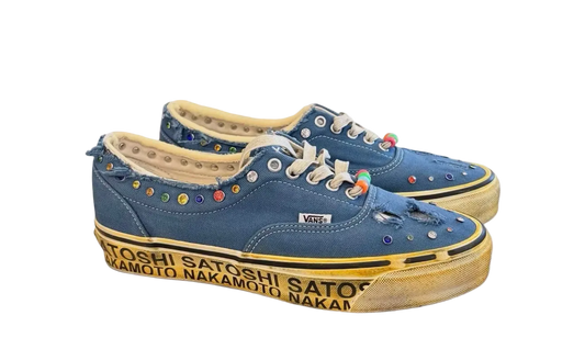 SATOSHI NAKAMOTO ROUND CHARM VANS NAVY BLUE