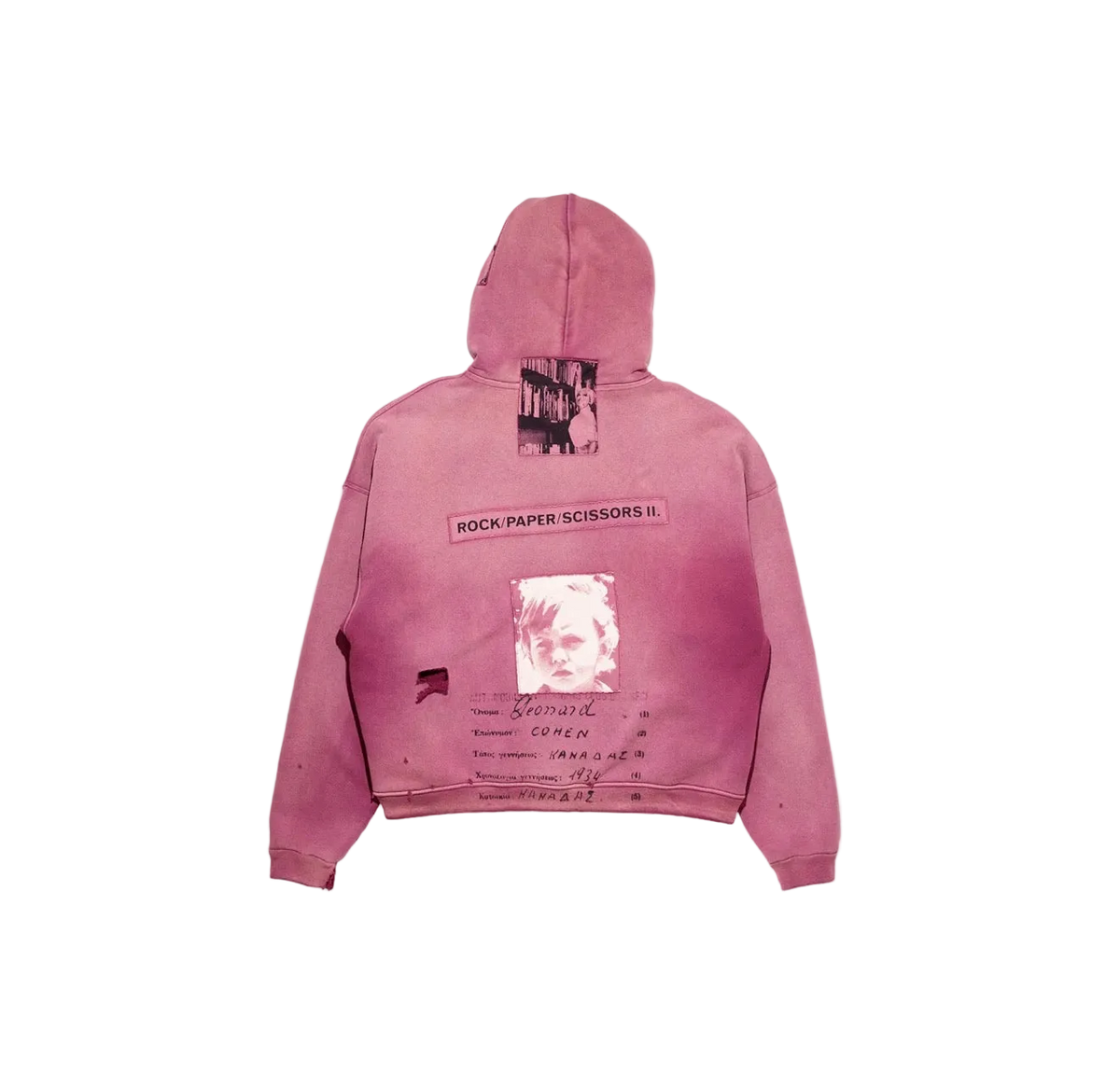 ENFANTS RICHES DEPRIMES ROCK/PAPER/SCISSORS II ASSEMBLAGE ZIP HOODIE