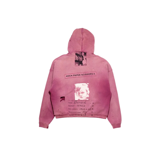 ENFANTS RICHES DEPRIMES ROCK/PAPER/SCISSORS II ASSEMBLAGE ZIP HOODIE