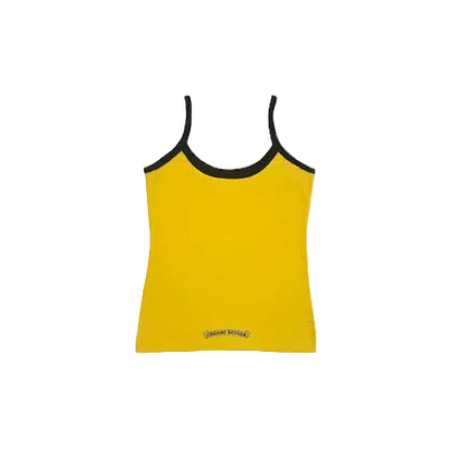 CHROME HEARTS WOMENS CROP TANK SHIRT (YELLOW)