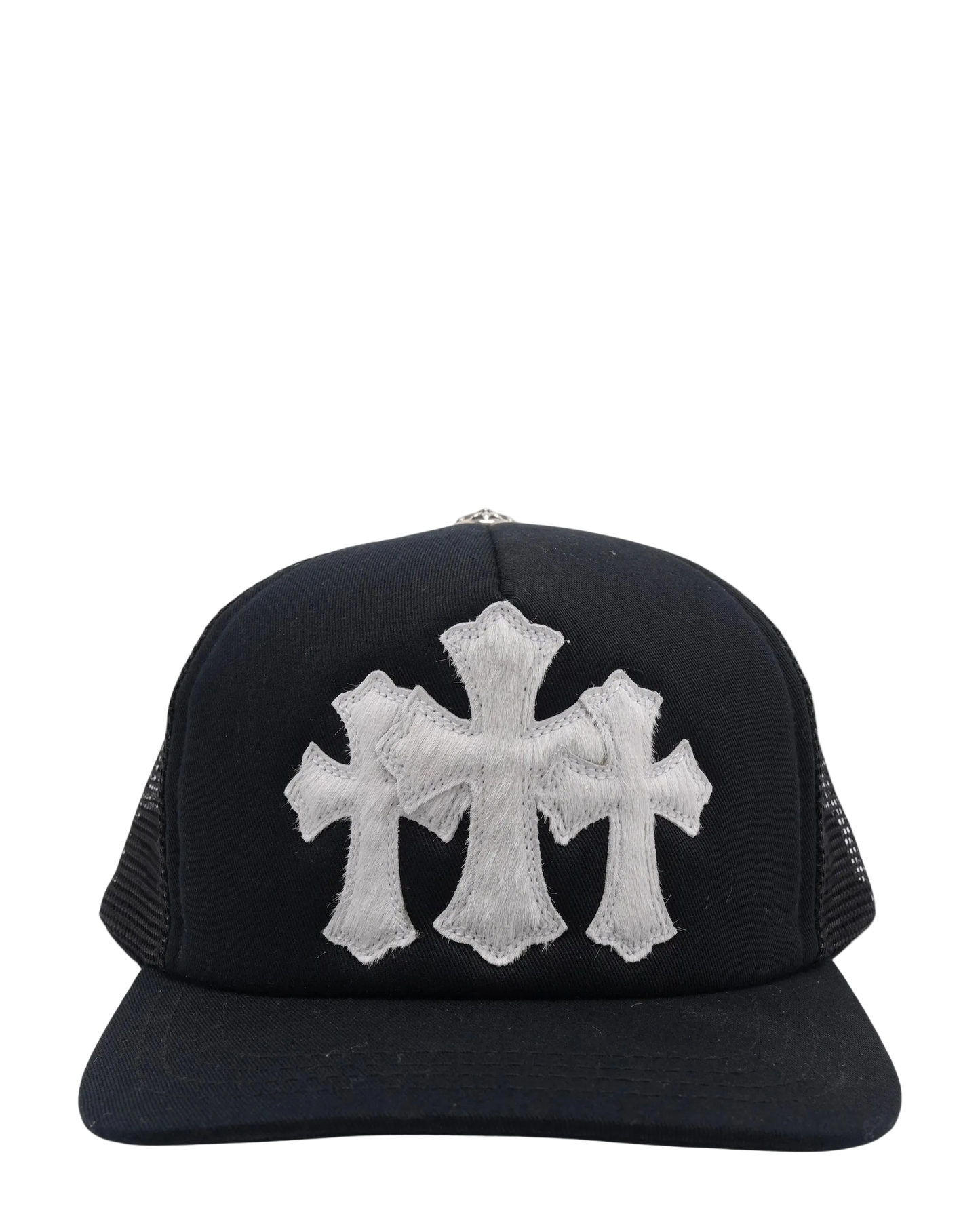 CHROME HEARTS CALF HAIR CROSS CEMETERY TRUCKER