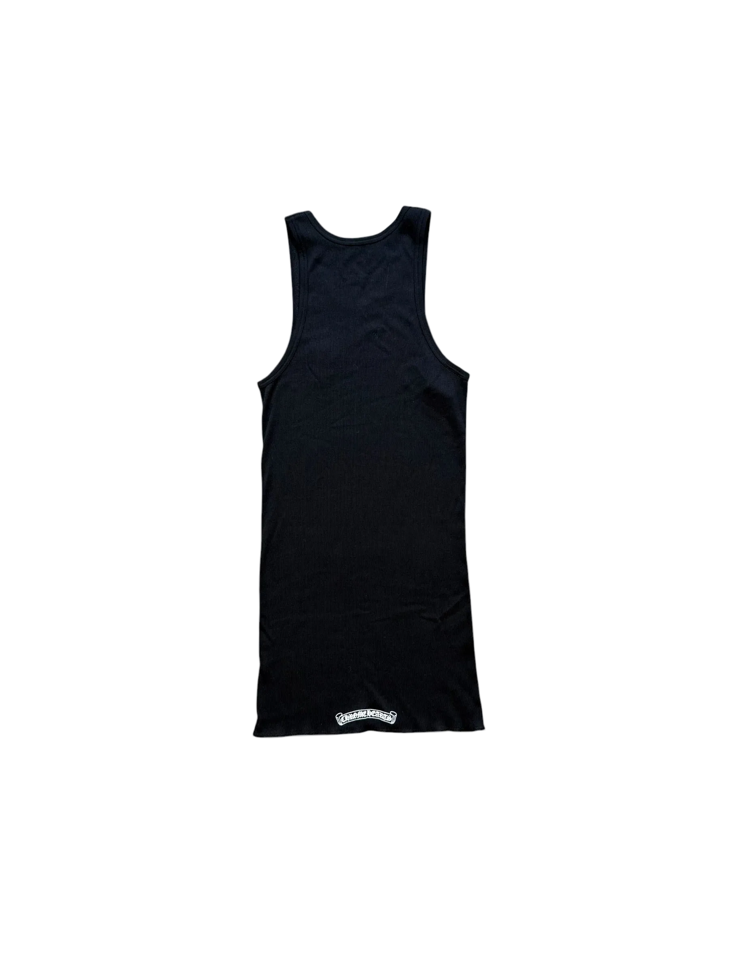 CHROME HEARTS CRYSTAL FLEUR PATCH TANK TOP (BLACK)