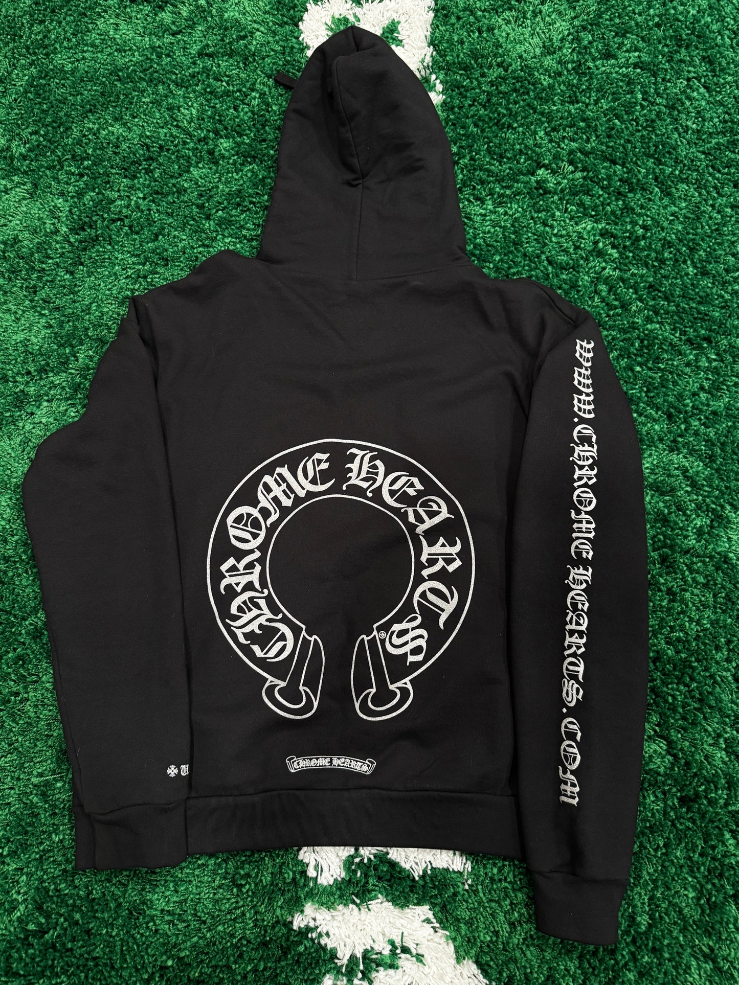 (USED) CHROME HEARTS ONLINE EXCLUSIVE SILVER GLITTER HOODIE