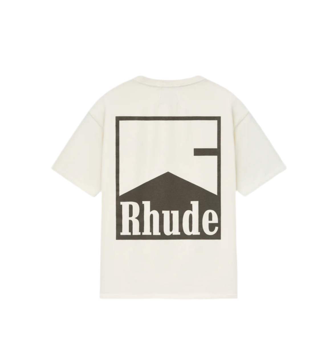 RHUDE CHEVRON LOGO T-SHIRT (CREAM)