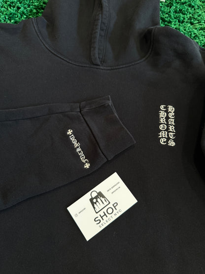 (U) CHROME HEARTS VERTICAL LOGO EMBROIDERED HOODIE