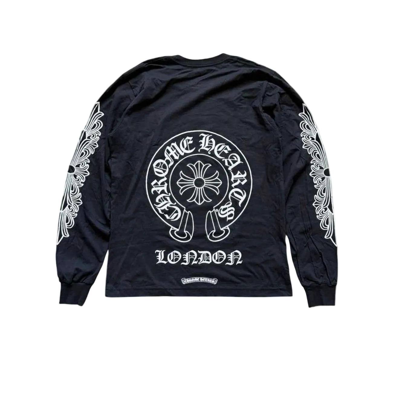 CHROME HEARTS LONDON FLORAL HORSESHOE LONG SLEEVE (BLACK)