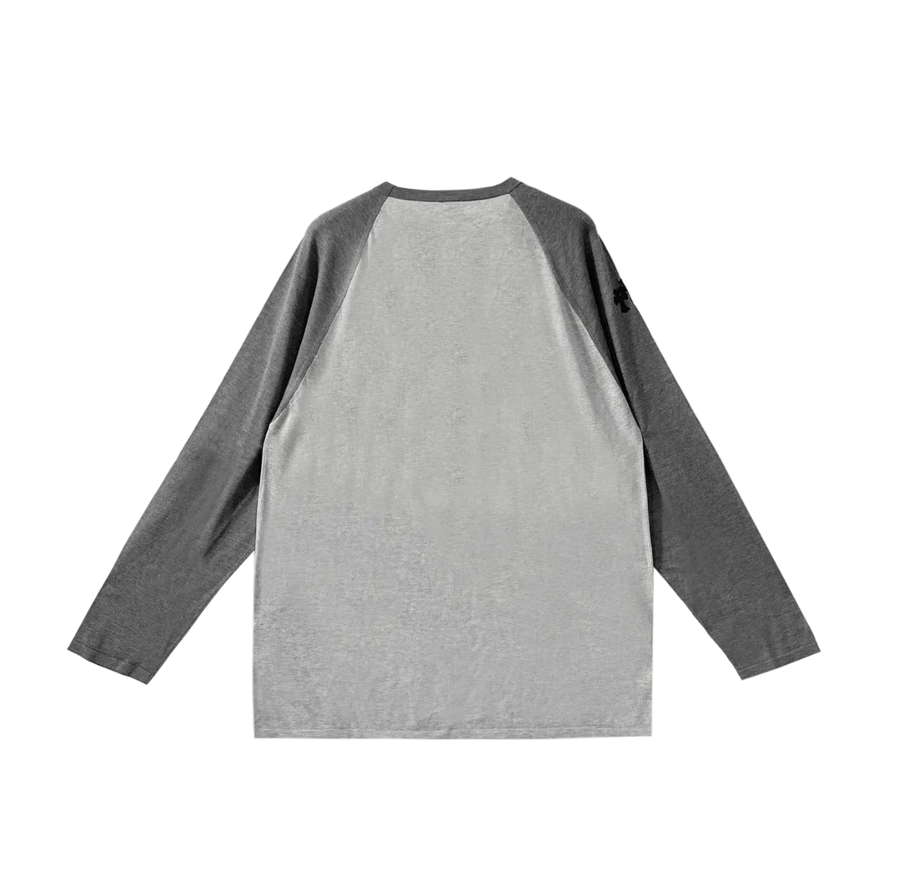 CHROME HEARTS SILK LEATHER PATCH BASEBALL SHIRT