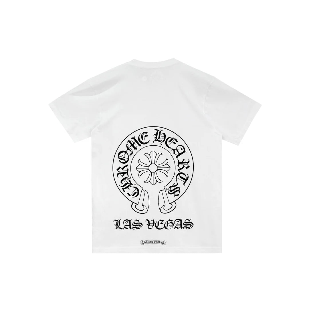CHROME HEARTS LAS VEGAS EXCLUSIVE HORSESHOE LOGO T-SHIRT (WHITE)