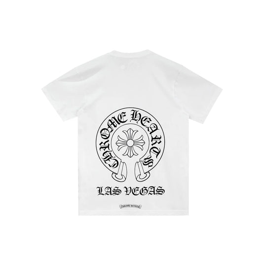 CHROME HEARTS LAS VEGAS EXCLUSIVE HORSESHOE LOGO T-SHIRT (WHITE)