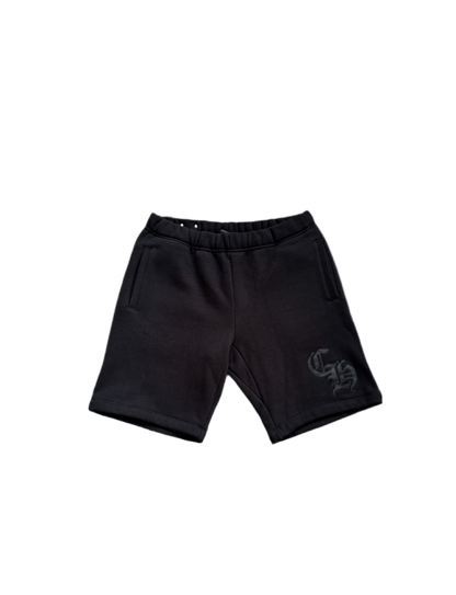 CHROME HEARTS CH LOGO SWEAT SHORTS BLACK