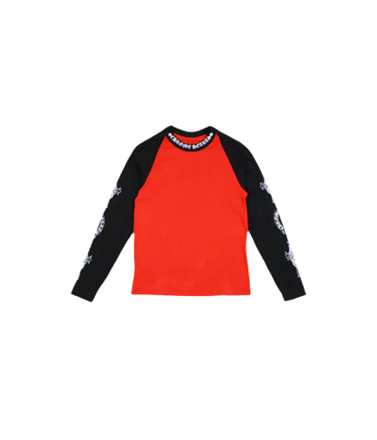 CHROME HEARTS BASEBALL NECK LOGO LONG SLEEVE