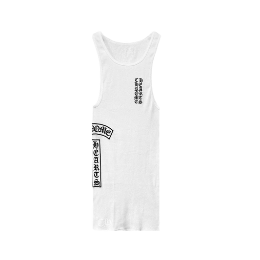 CHROME HEARTS VERTICAL TANK TOP DRESS WHITE